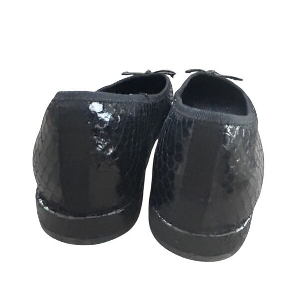 Dolce Vita Palani Black Pointed Toe Flats Black Snake Embossed Womens Size 9.5 - Picture 5 of 8